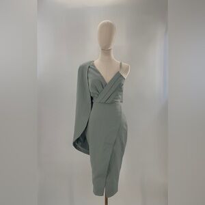 Lavish Alice - Asymmetric Overlay Pleated Dress